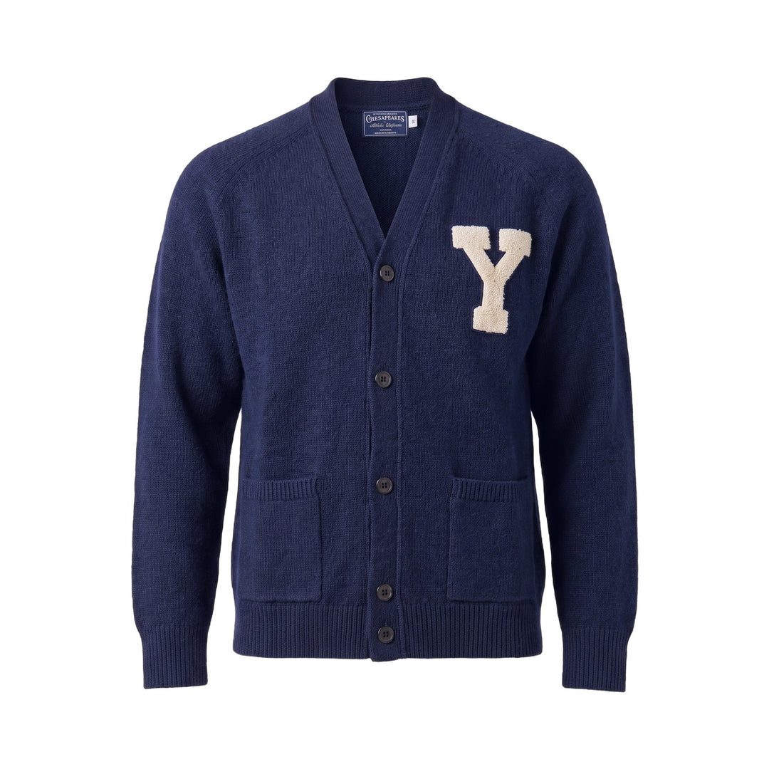 Chesapeake's IVY VARSITY WOOL CARDIGAN YALE NAVY Blu - foto 1
