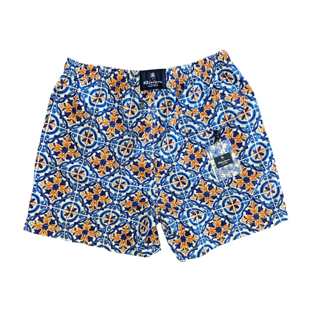 ZWEMSHORT MAJOLICA BLAUW