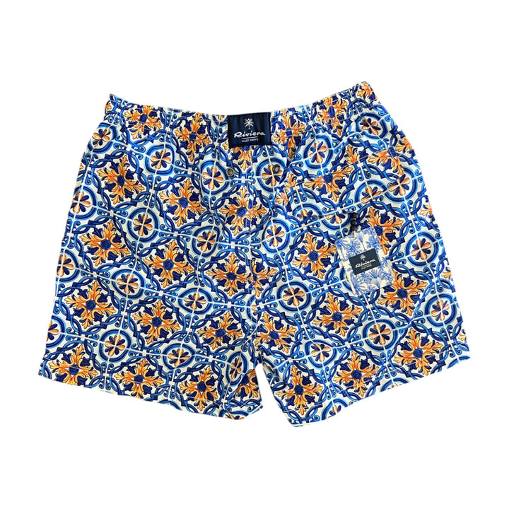 ZWEMSHORT MAJOLICA BLAUW