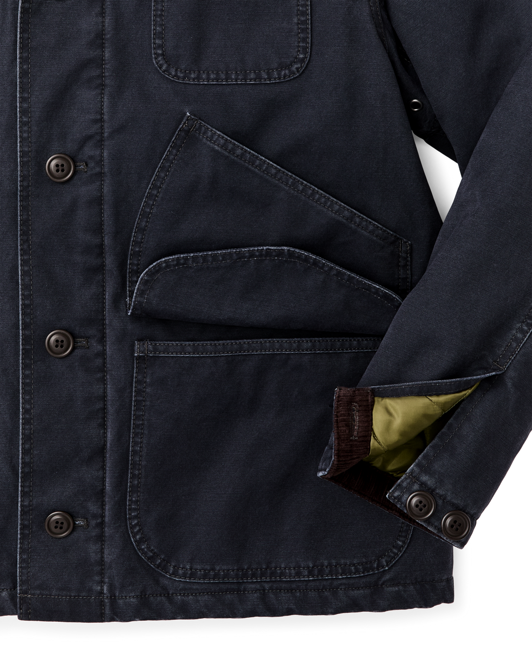 Filson Insulated Canvas Outfitter Jacket Dark Navy Blu - foto 7