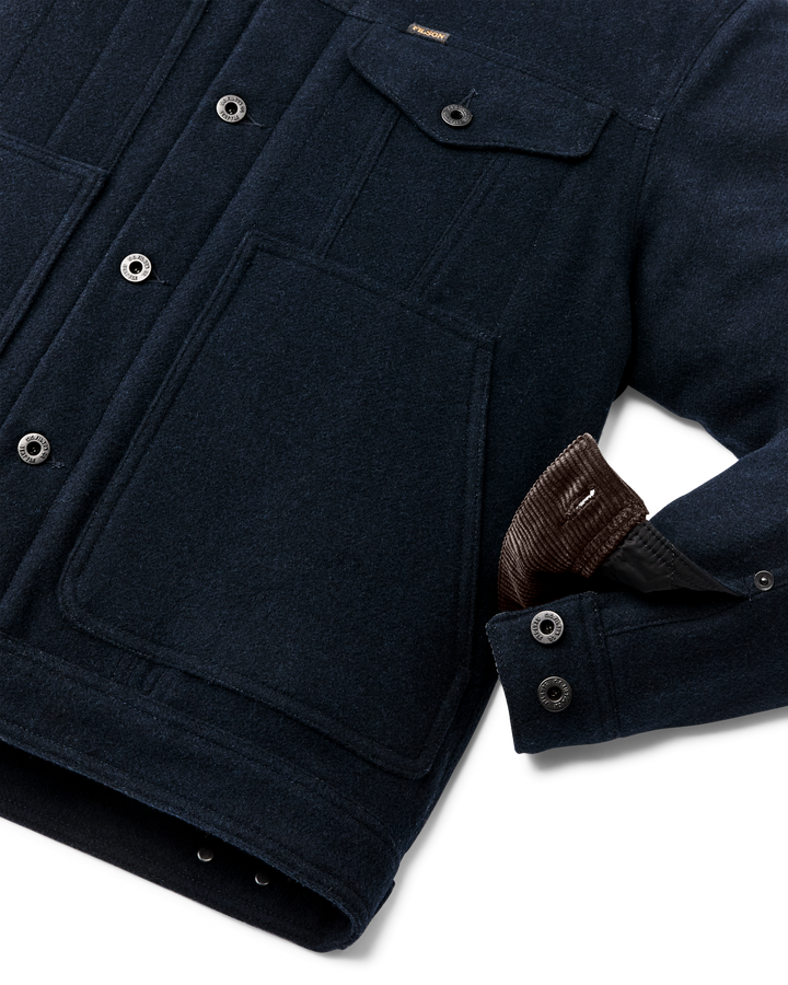 Filson Spokane Insulated Short Cruiser Jacket Navy Blu - foto 4