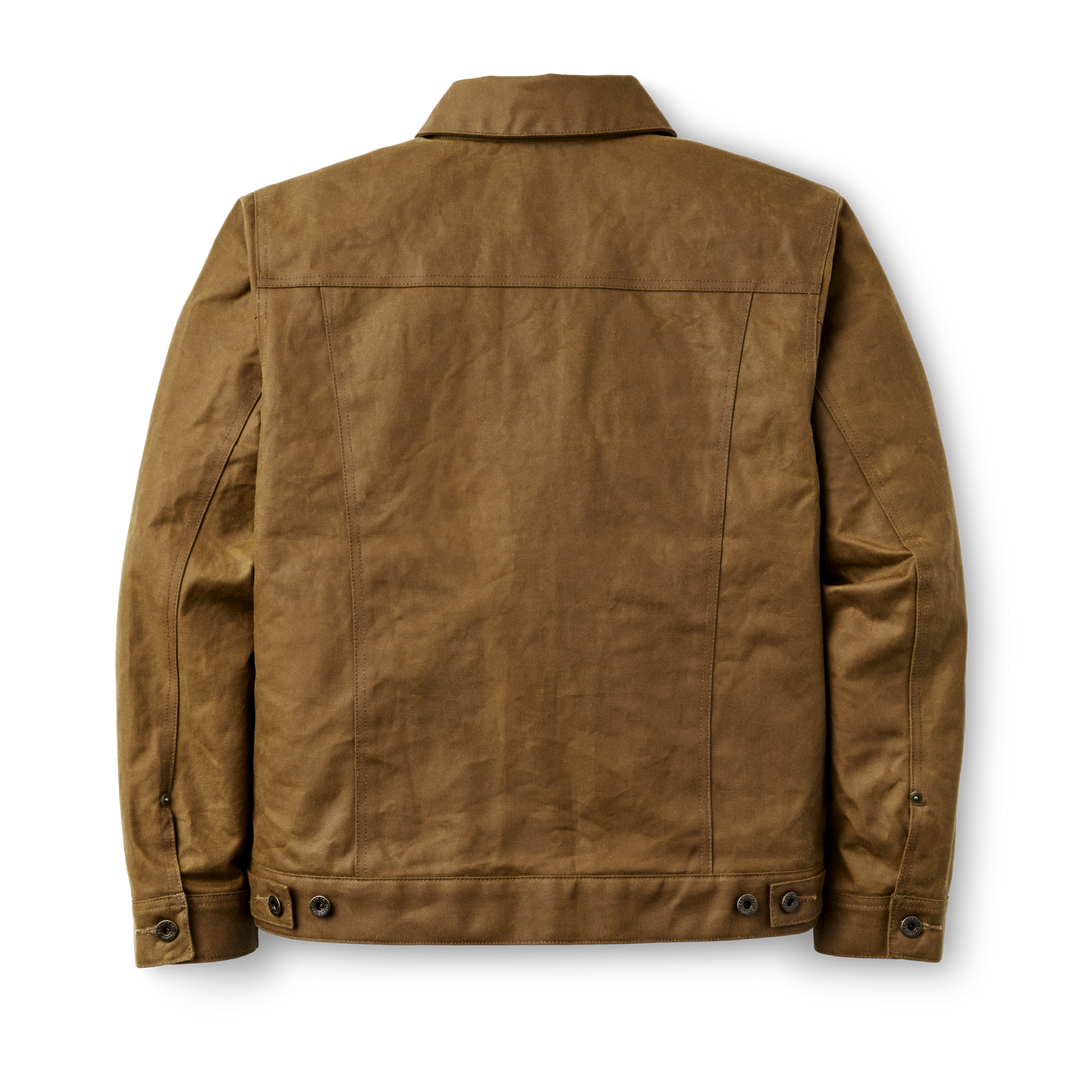 Filson Tin Cloth Short Lined Cruiser Jacket Dark Tan Marrone - foto 3