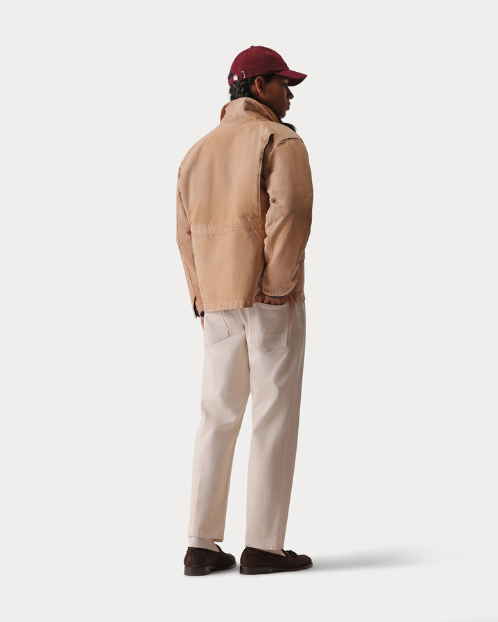 Fortela BLANCKETT GIACCA IN COTONE SOLARIZZATO CON GILET INTERNO BEIGE Beige - foto 9