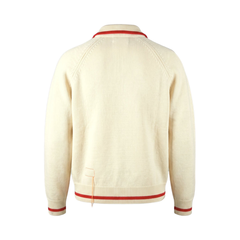 Fortela CROW MAGLIA IN LANA CON ZIP CREAM Bianco - foto 2