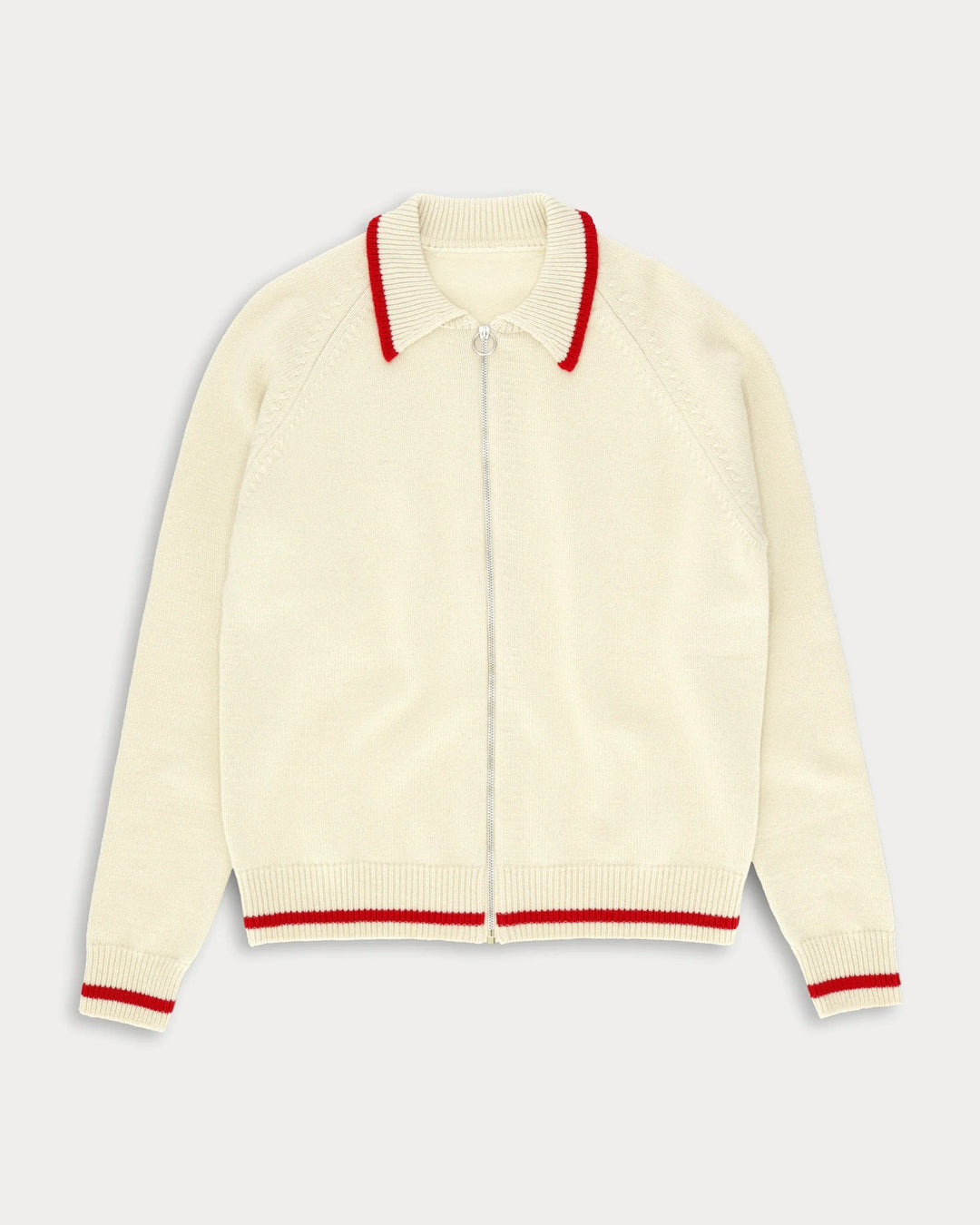 Fortela CROW MAGLIA IN LANA CON ZIP CREAM Bianco - foto 3