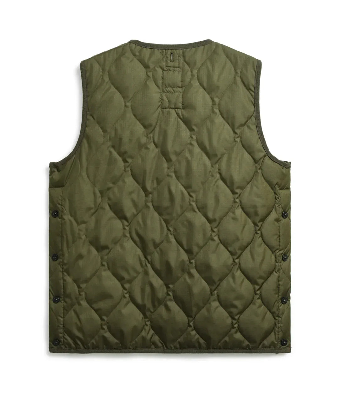 UNISEX MILITARY ZIP V NECK DOWN VEST (Hard Shell) MILITARY