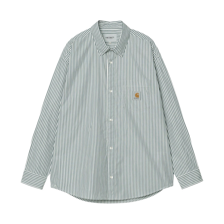 L/S Daldry Shirt Daldry Stripe Overhemd, Office Blauw/Wit