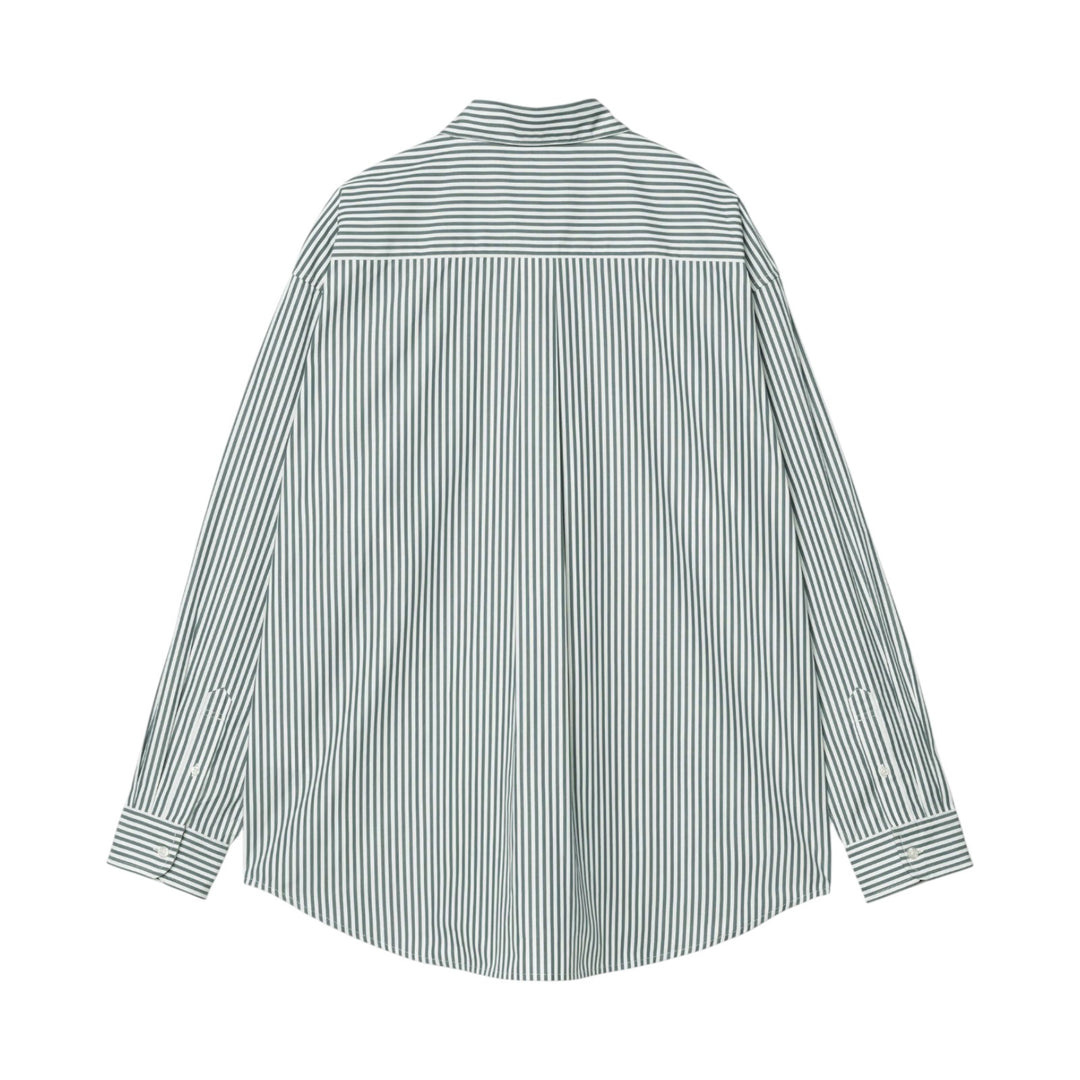 L/S Daldry Shirt Daldry Stripe Overhemd, Office Blauw/Wit