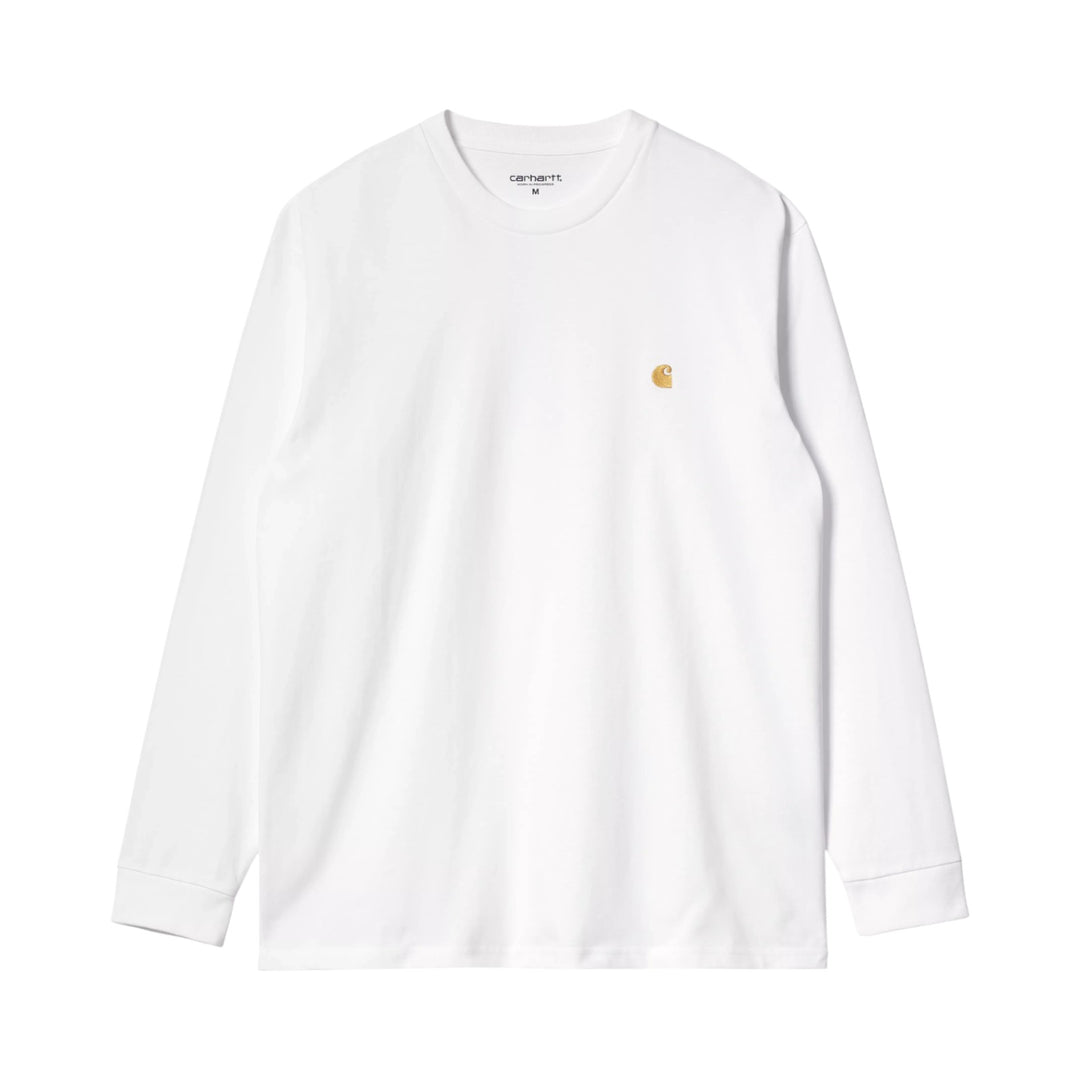 L/S Chase T-Shirt White / Gold