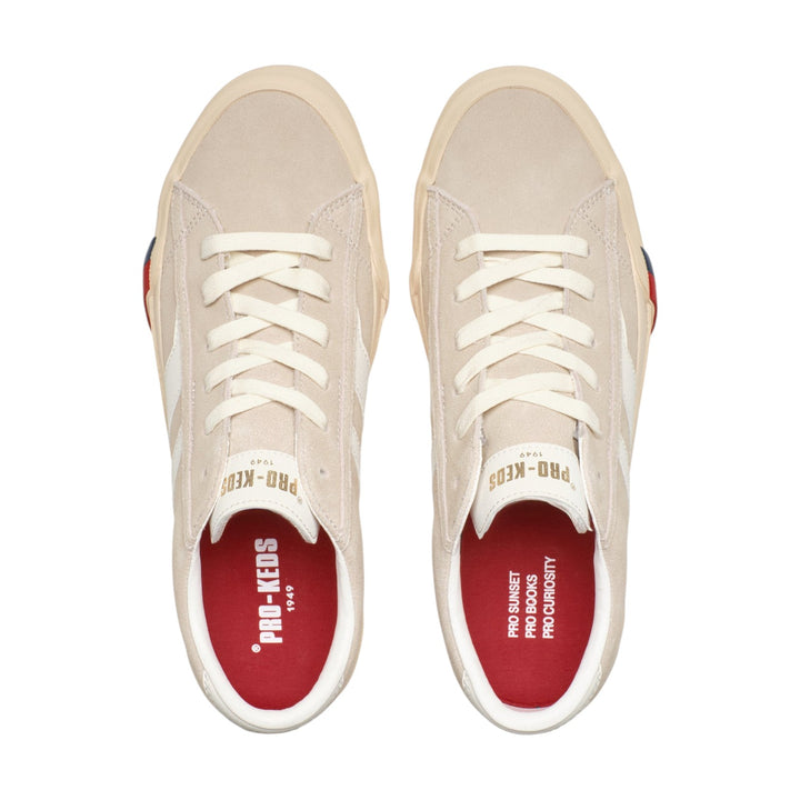 Royal Classic in Beige Wit Suède