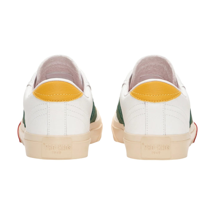 Royal Classic in wit en groen leer