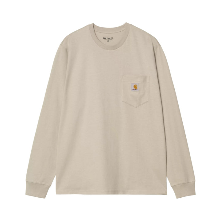 T-Shirt L/S Pocket T-Shirt Puddle Beige