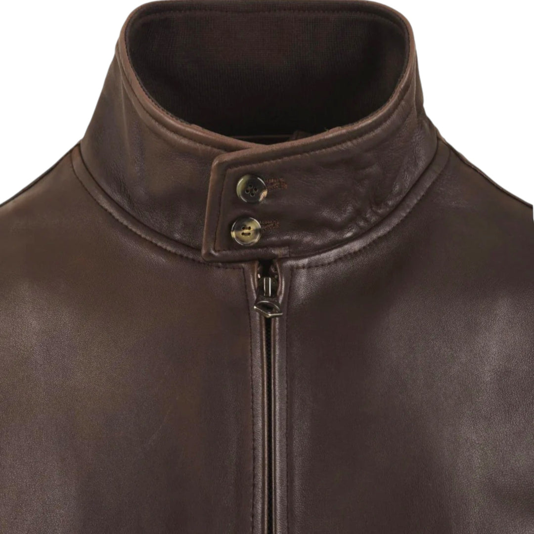 Jeff Washed Nappa Ongevoerd Brown