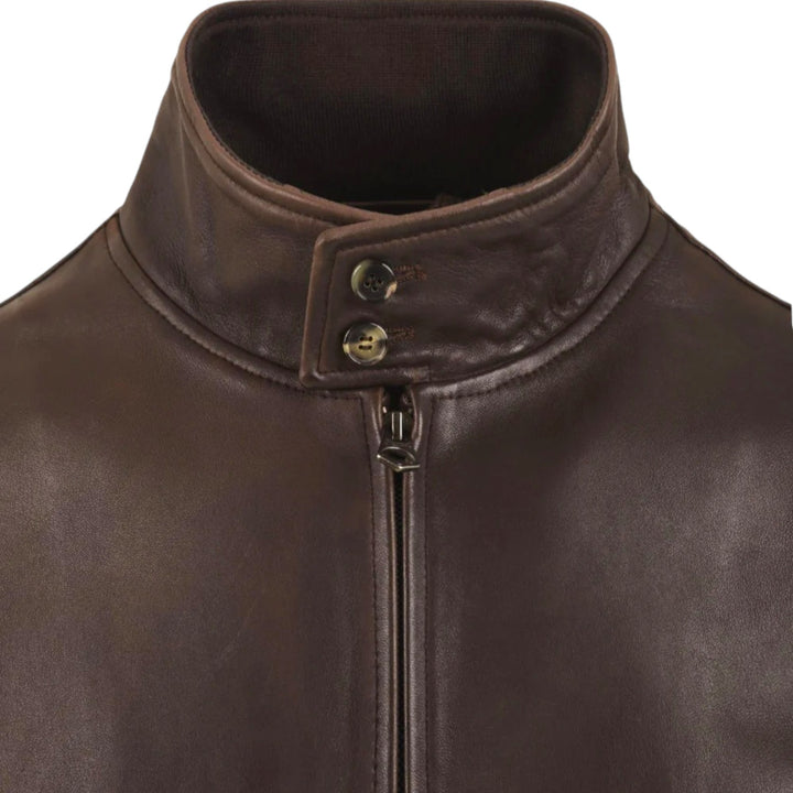 Jeff Washed Nappa Ongevoerd Brown