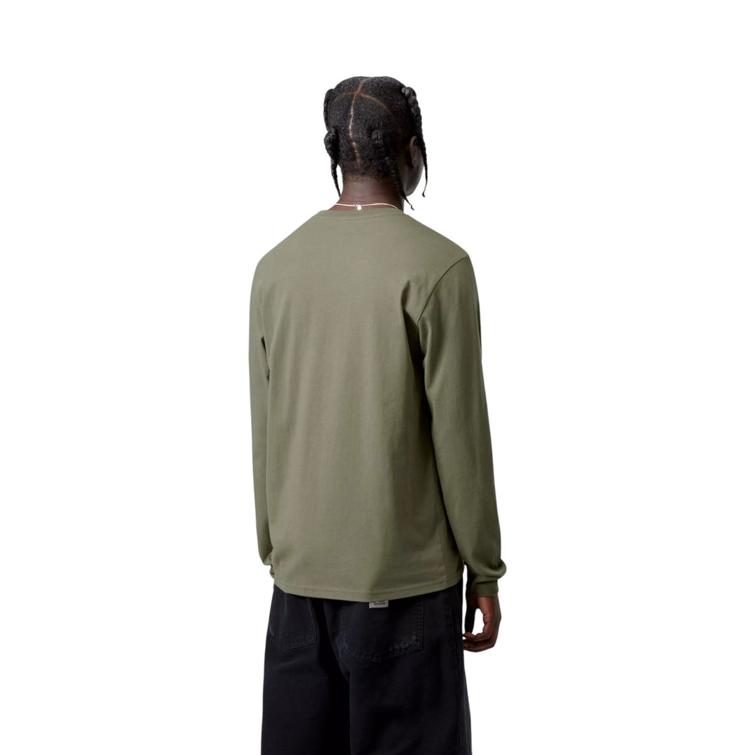 T-Shirt L/S Pocket Leaf Groen