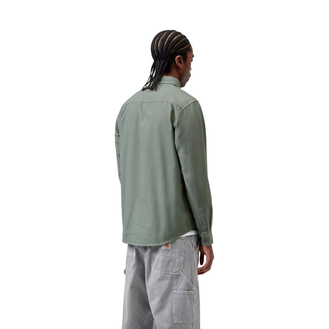 L/S Bolton Shirt Velvet Groen Overhemd