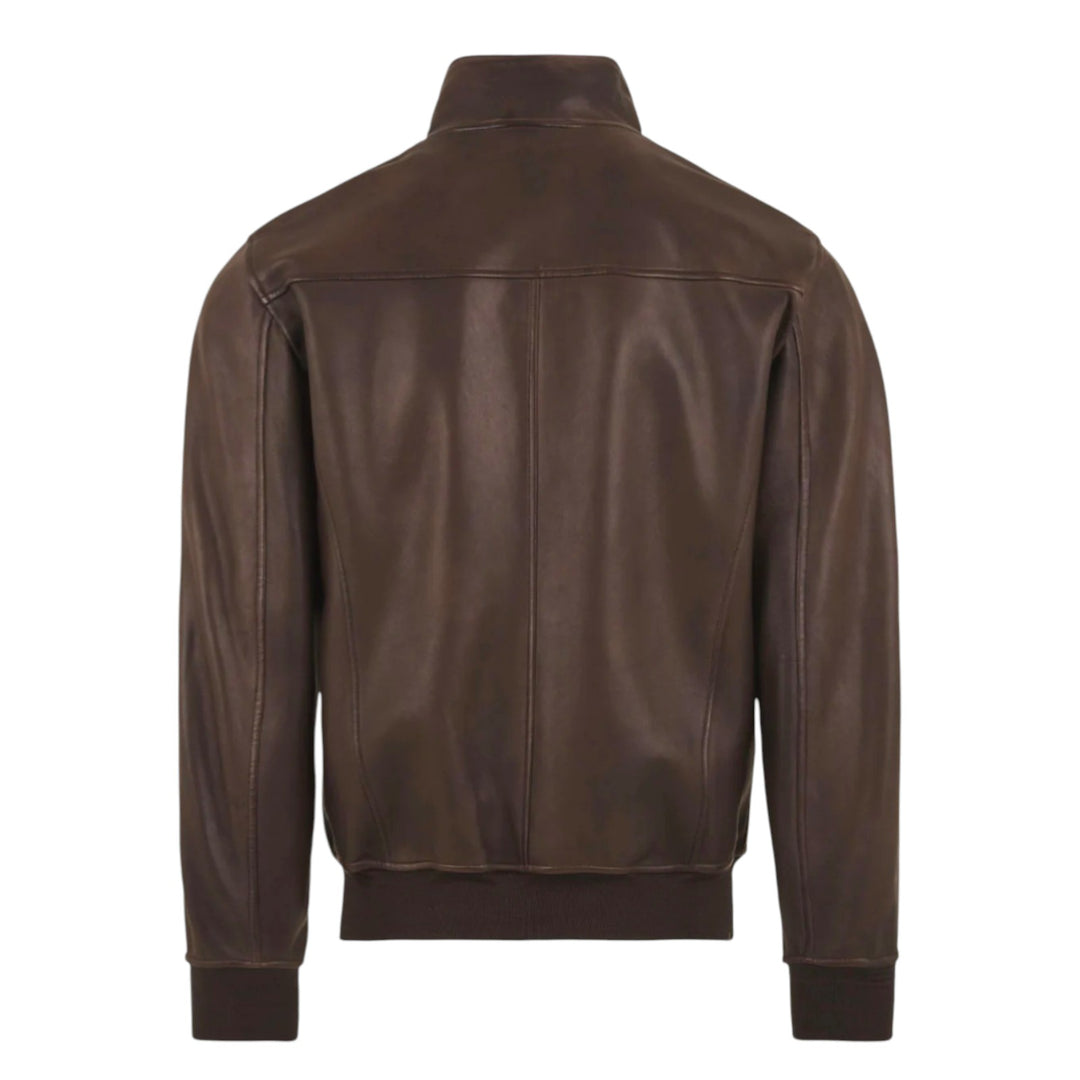 Jeff Washed Nappa Ongevoerd Brown