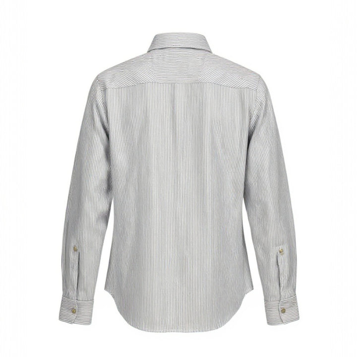 WESTERN OXFORD SHIRT FLAGSTAFF GESTREEPT SKY BLAUW-WIT