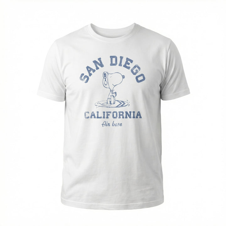 T-Shirt met Korte Mouwen San Diego Graphic Wit