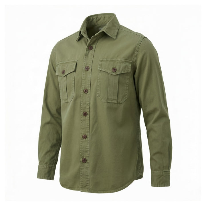 GABARDINE GUIDE SHIRT ALASKA GROEN