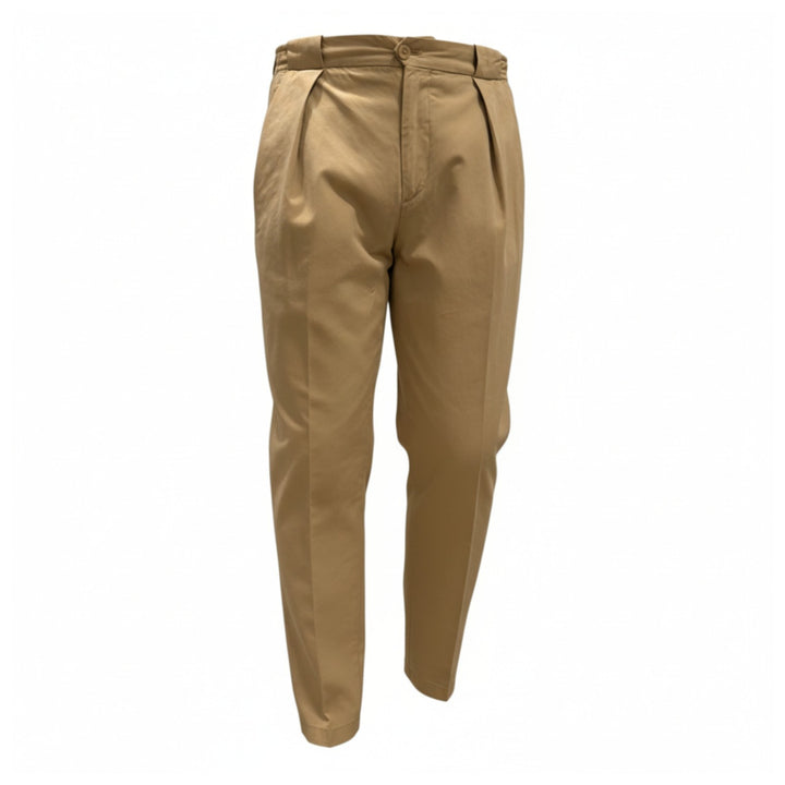 PANTALON PORTOBELLO in BEIGE KATOEN