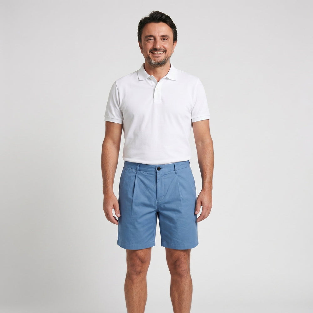 Quattro.Zero BERMUDA TASCA AMERICA UNA PENCIE IN COTONE AZZURRO Blu - foto 2