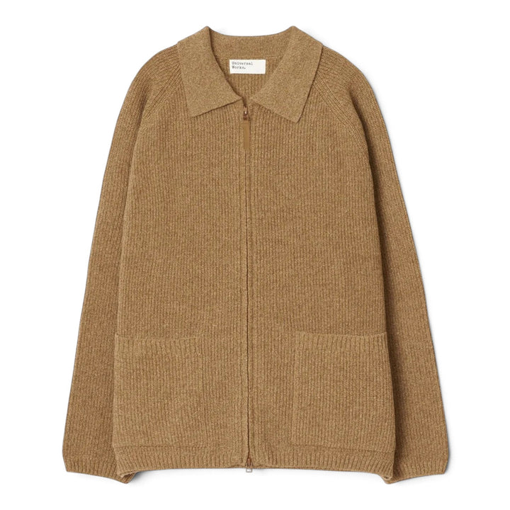Zip Cardigan Eco Wool Tawny