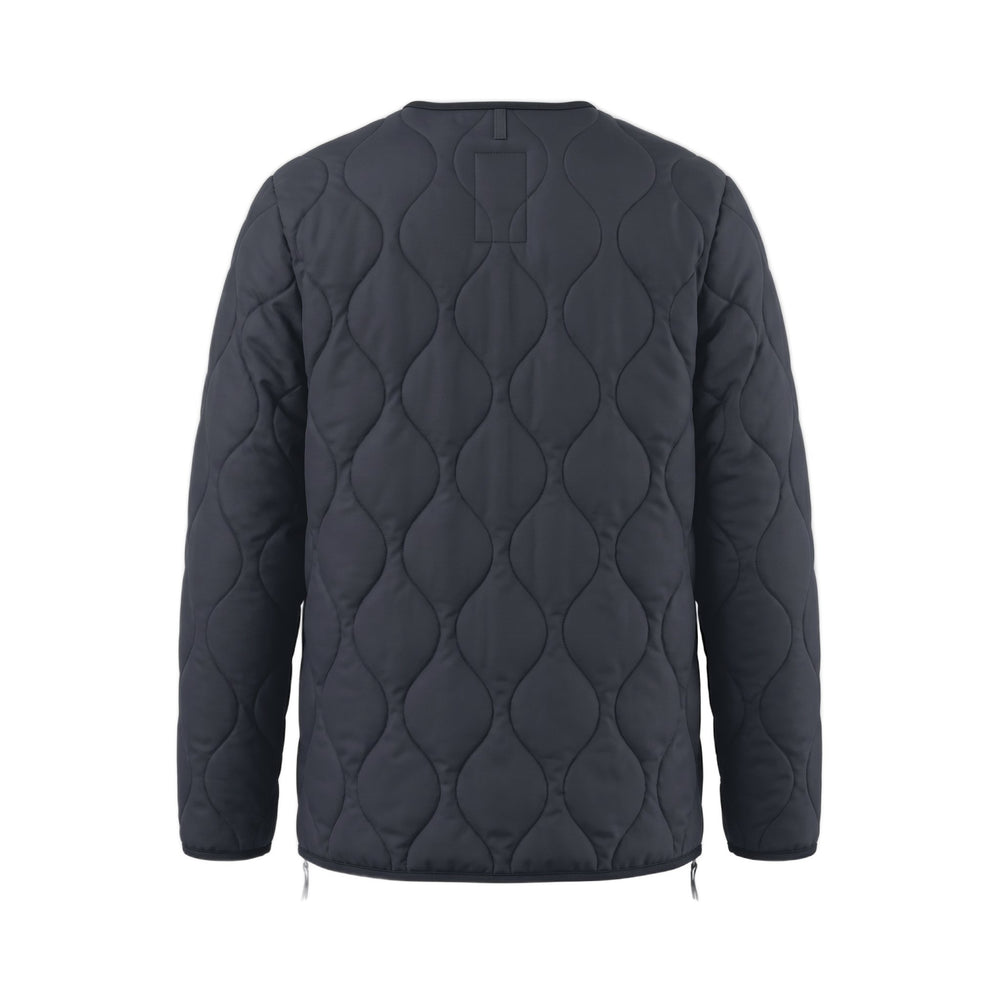 Giacca imbottita trapuntata Military V-Neck nera Taion, vista posteriore