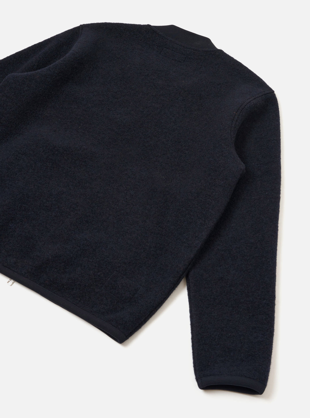 Universal Works Zip Bomber Wool Fleece Navy Blu - foto 5