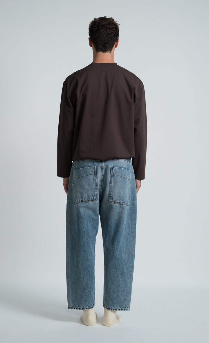 Wooden Jeans Japan Square Pocket Marble Ice Blu - foto 4