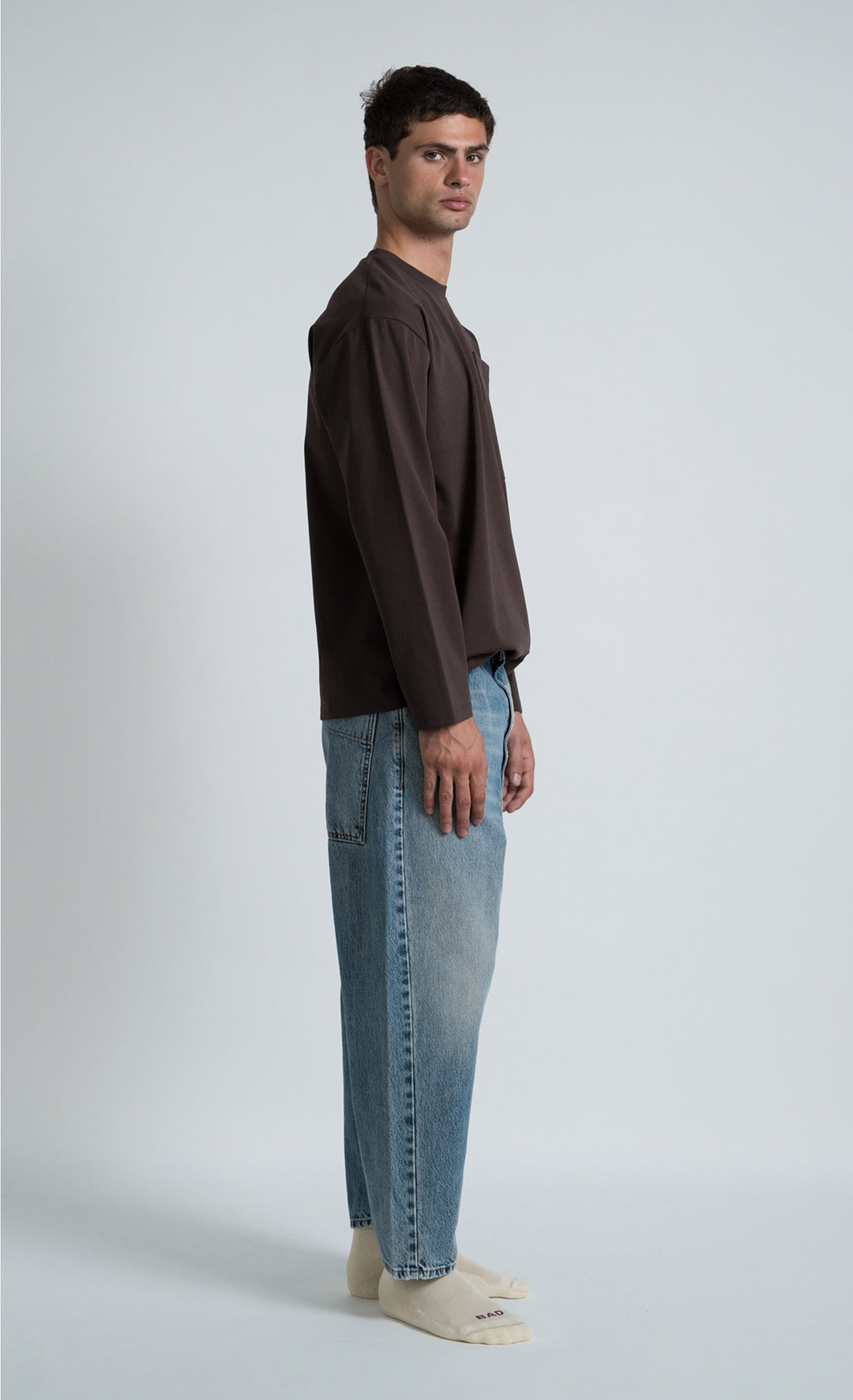 Wooden Jeans Japan Square Pocket Marble Ice Blu - foto 5