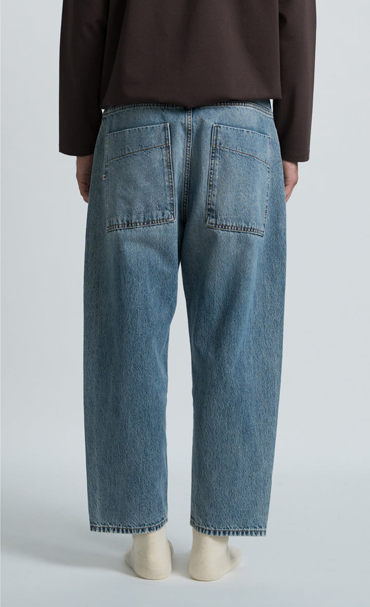 Wooden Jeans Japan Square Pocket Marble Ice Blu - foto 7